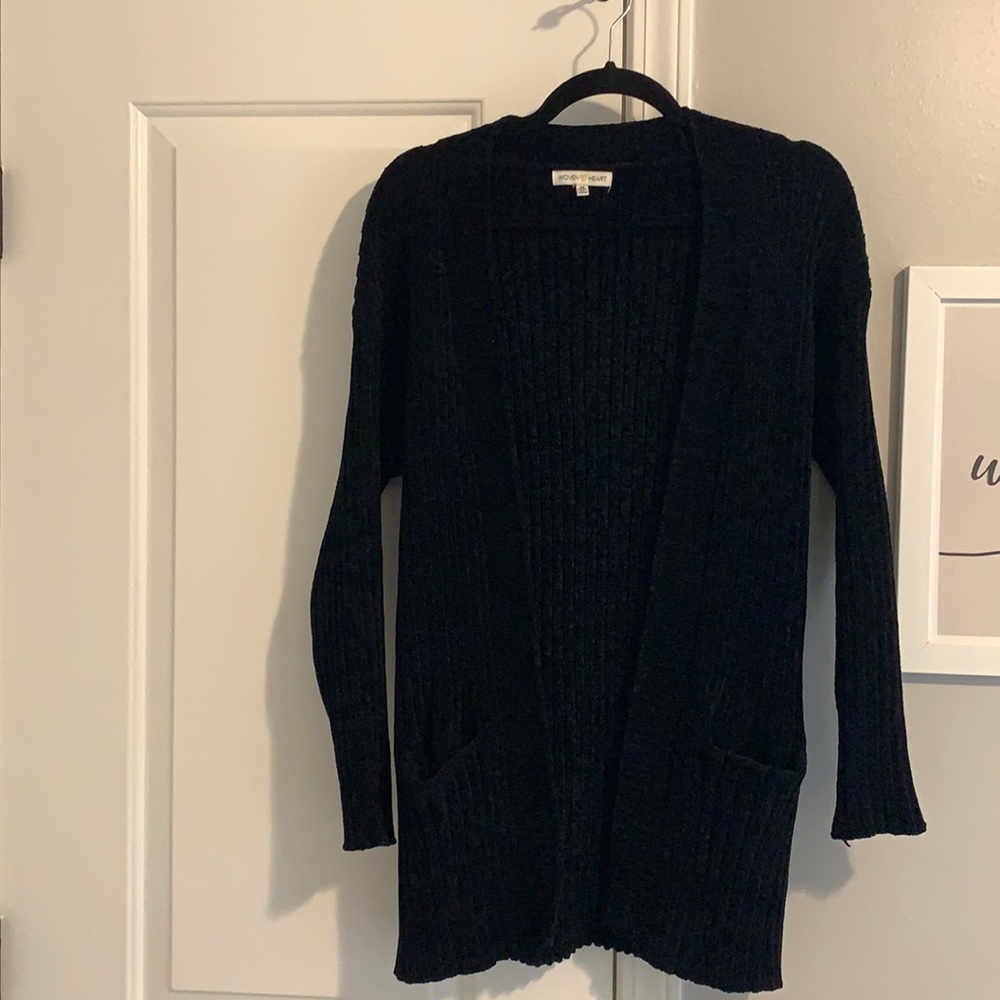 Black cardigan